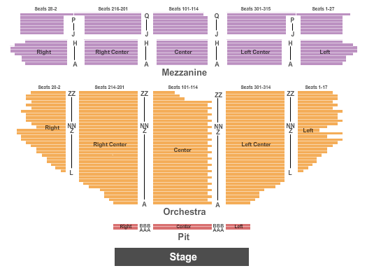 Hollywood Pantages Theatre Some Like It Hot Seating Chart